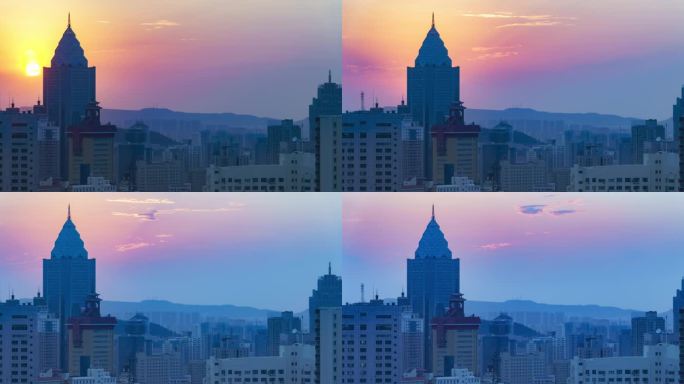 乌鲁木齐延时日落