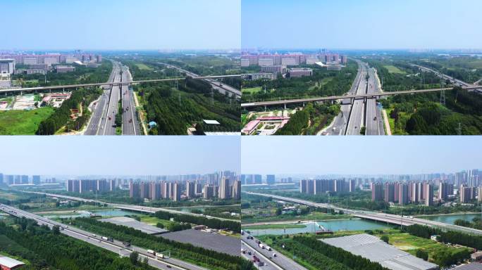郑州东四环公路4k航拍