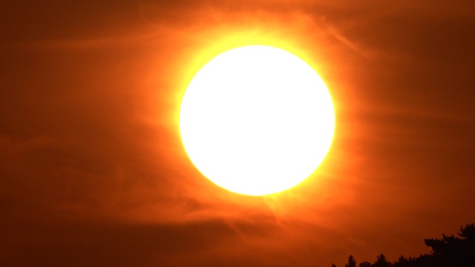 4k日出 大太阳 太阳特写