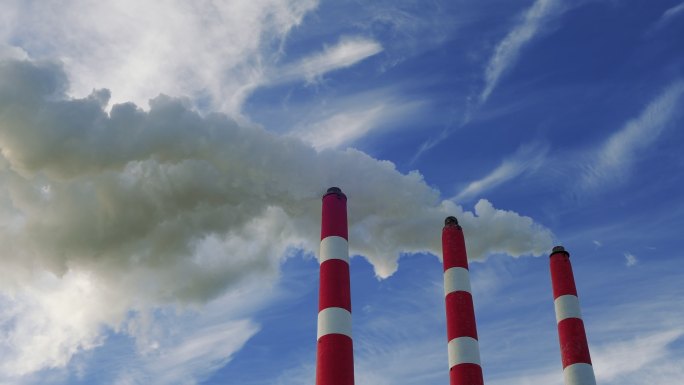 天然气发电站火电工业烟囱污染环境
