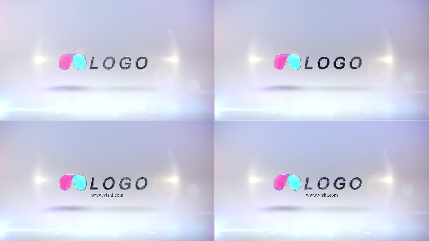 质感LOGO标题可替换动画3