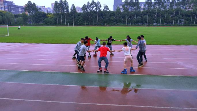 【4k】轮滑旱冰同学圈训练