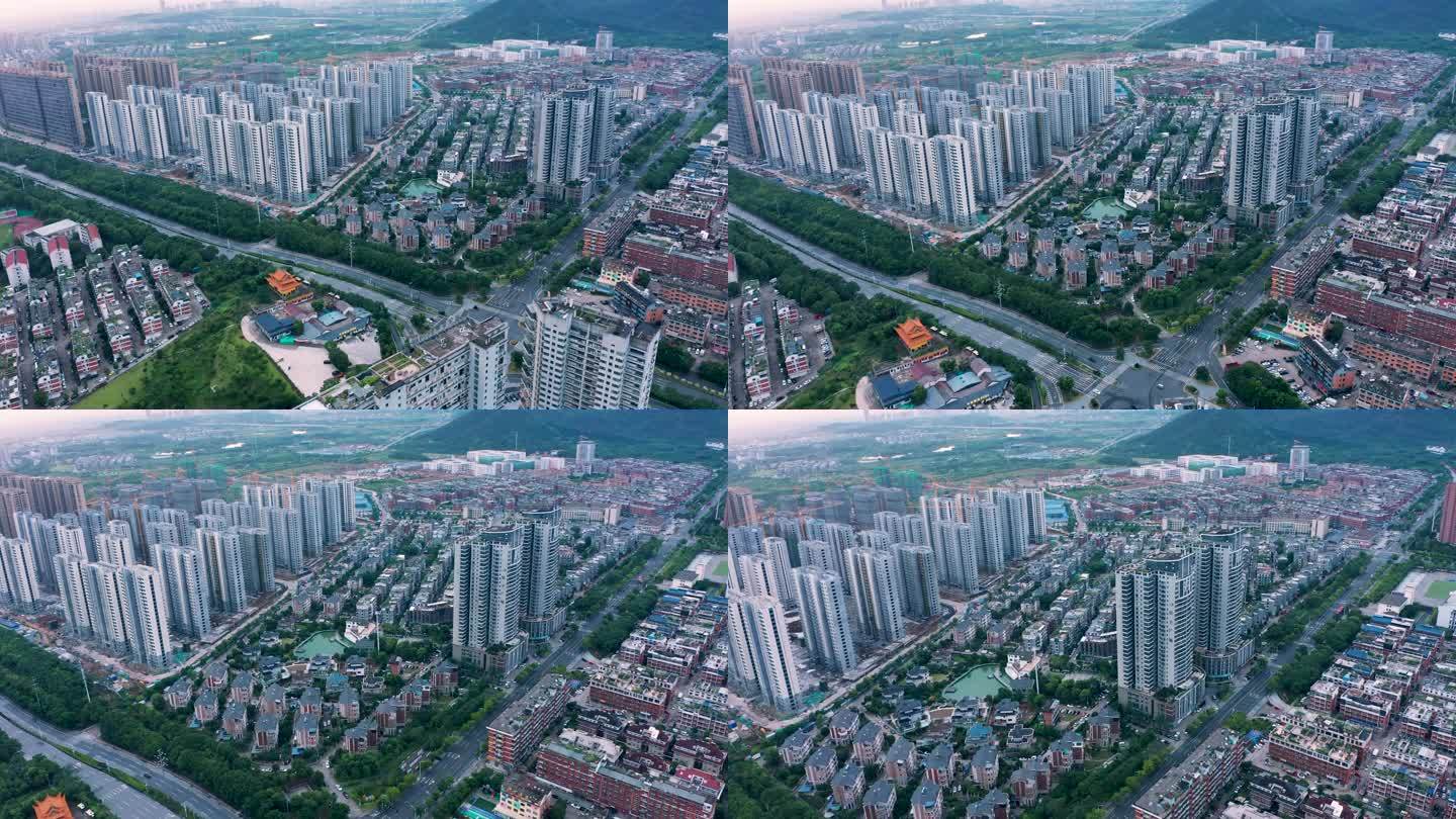 义乌江东城市建筑风光航拍