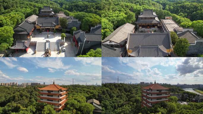 长沙洪山寺长沙大学旁开福区航拍