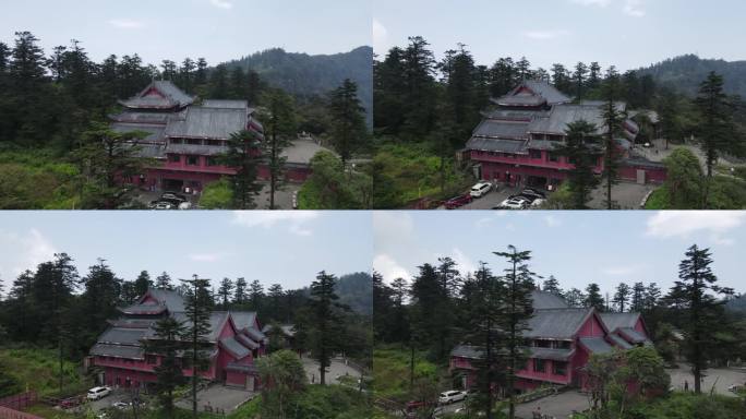 峨眉山灵觉寺红墙