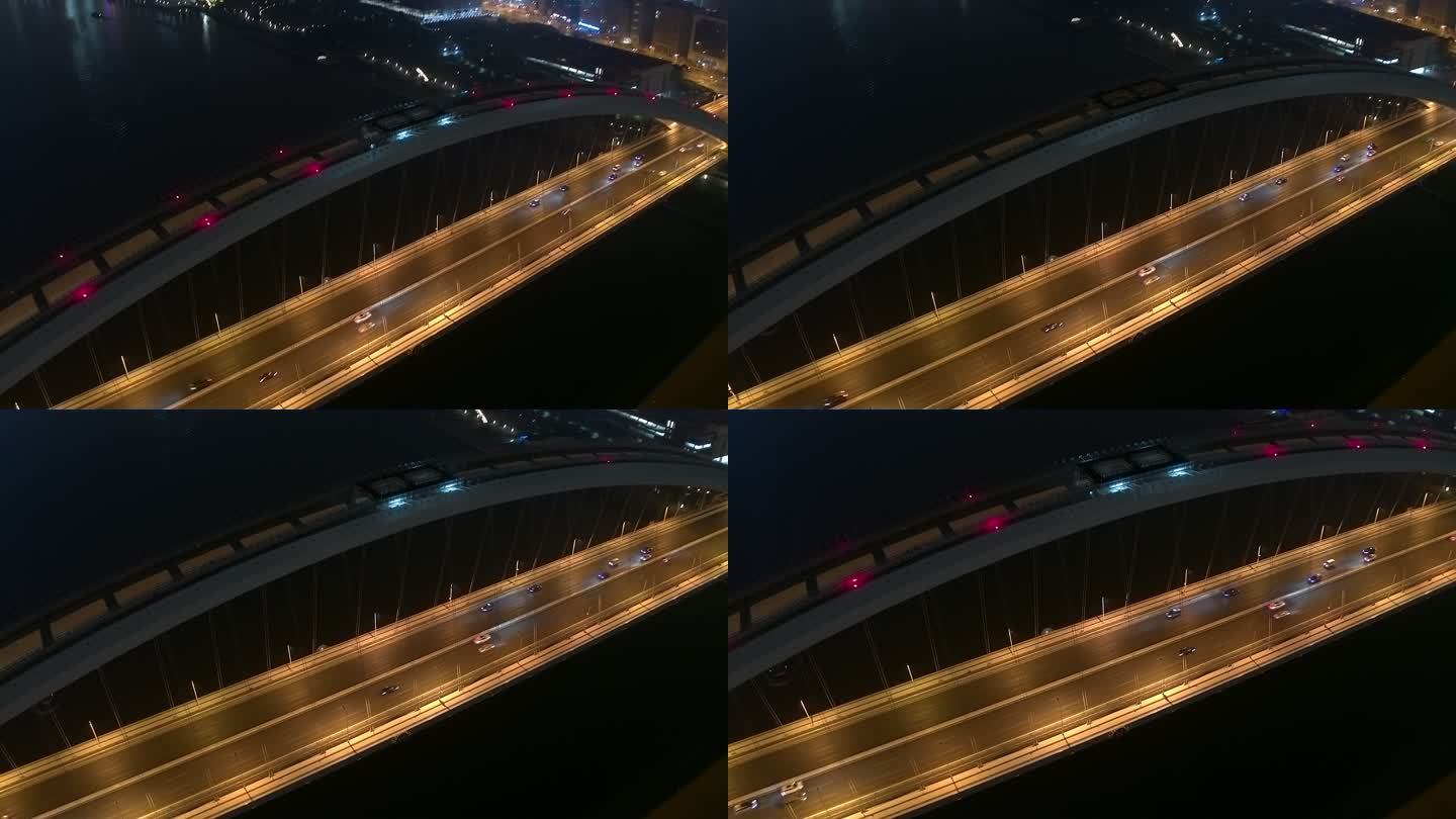 上海黄浦江交通，卢浦大桥。