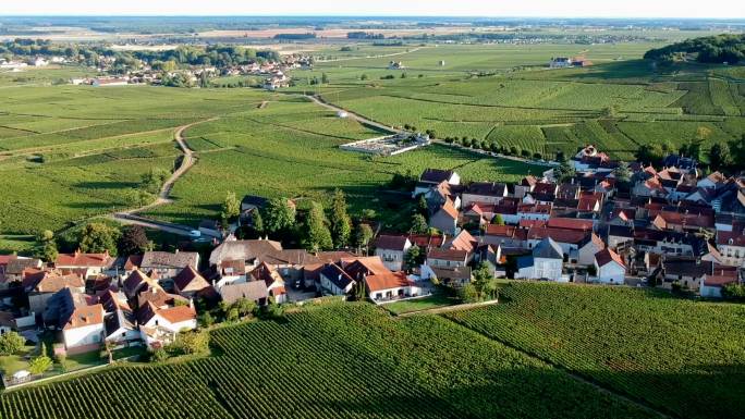 勃艮第乡村，法国乡村振兴乡村旅游金色的田