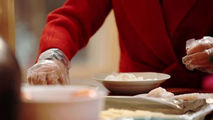 包饺子 美食 馄饨 肉馅 过年 农家