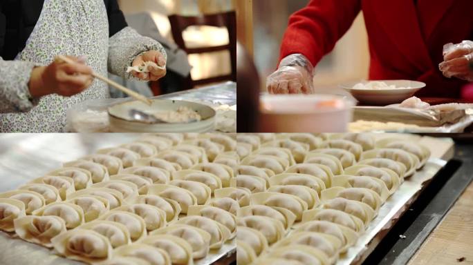 包饺子 美食 馄饨 肉馅 过年 农家