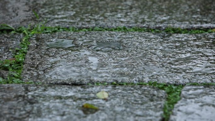 实拍徽派 徽州 烟雨 雨落徽州