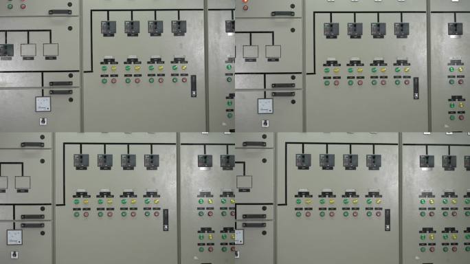 工厂控制装置面板。