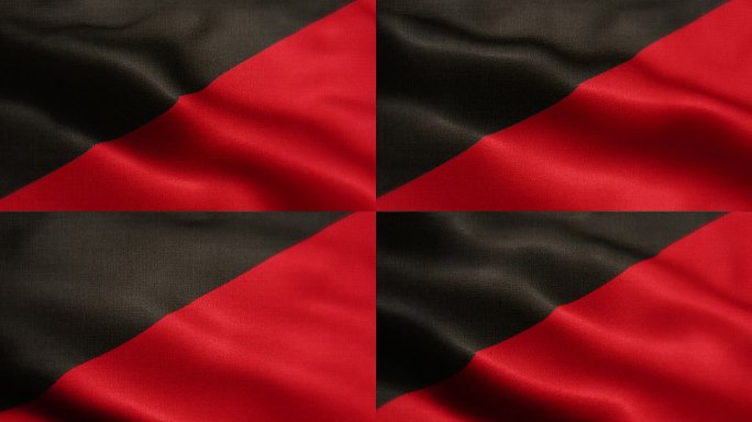 无名称红色和黑色可循环挥舞旗帜动画，用于运动队背景库存视频-国家队、运动队、足球、足球、篮球、橄榄球