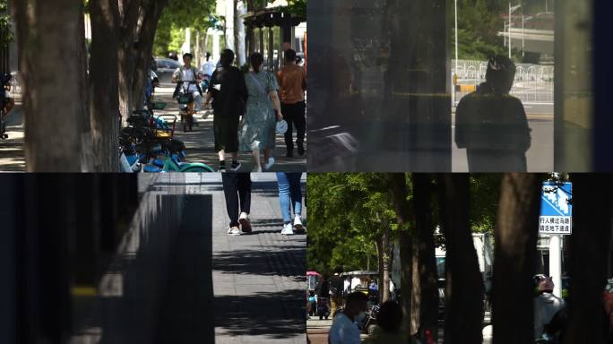 街景 人群 脚步 特写 视频 素材