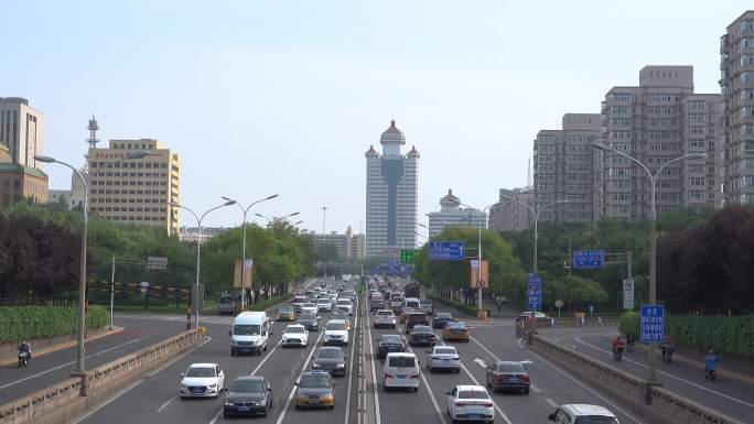 北京西二环主路车流