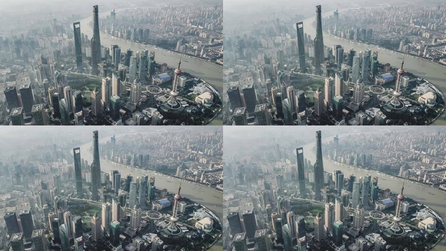 上海天际线T/L鸟瞰图