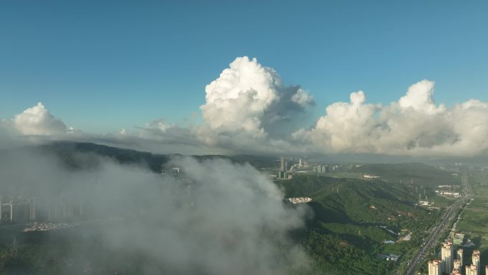 珠海平流雾航拍