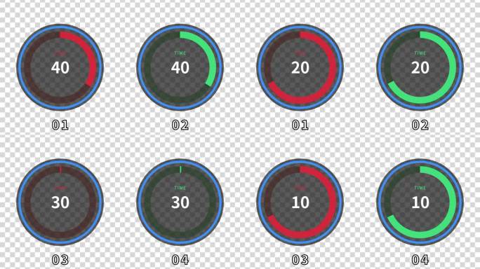 视频素材-简约倒计时03_共6种