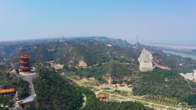 航拍郑州黄河文化园景区