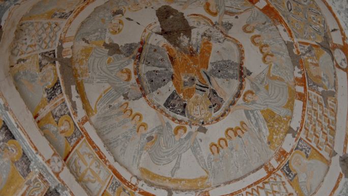 卡帕多西亚历史教堂的壁画