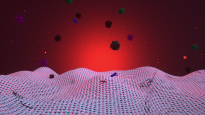 保暖杀菌微观面料演示三维动画广告素材