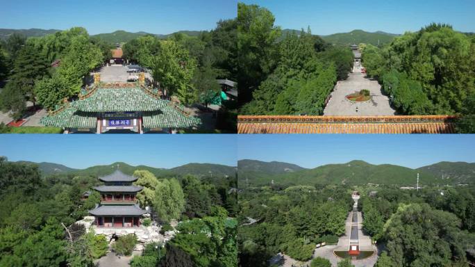 航拍山西太原晋祠一镜到底
