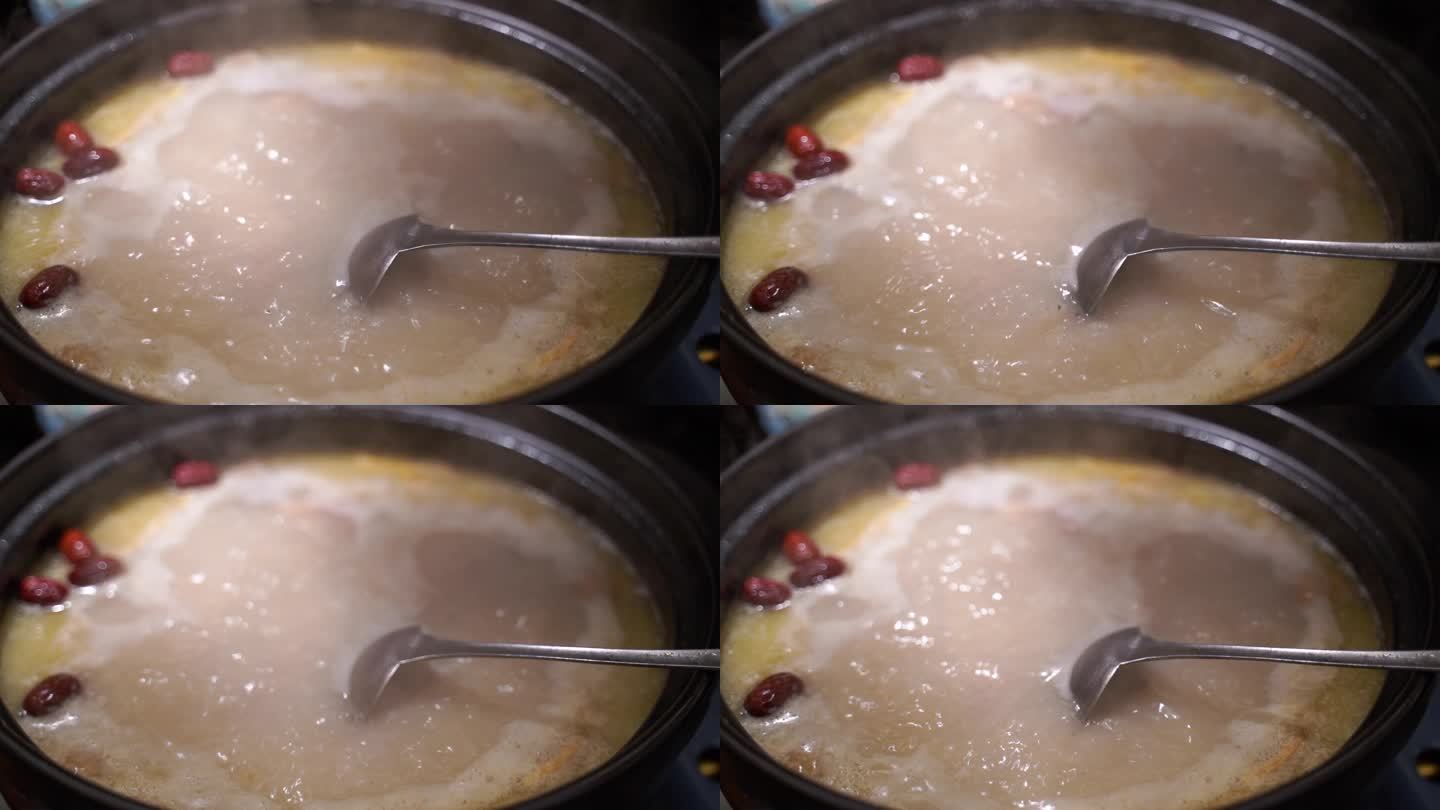 煮汤沸腾的鸡汤鸭汤不管什么汤都是好喝的汤
