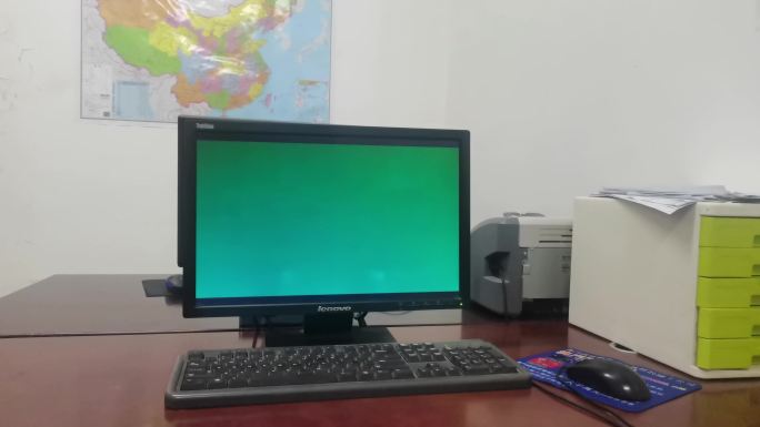 办公室电脑绿幕3