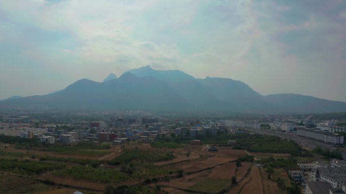 航拍登封嵩山少室山