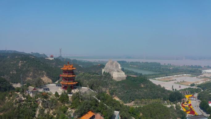 航拍郑州黄河文化园景区
