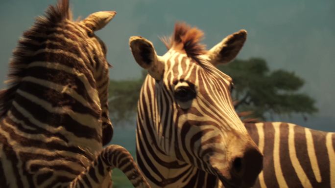 非洲斑马标本野生动物保护动物