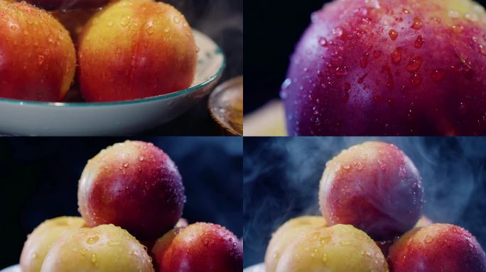 4K原创油桃素材油桃农产品水果桃子