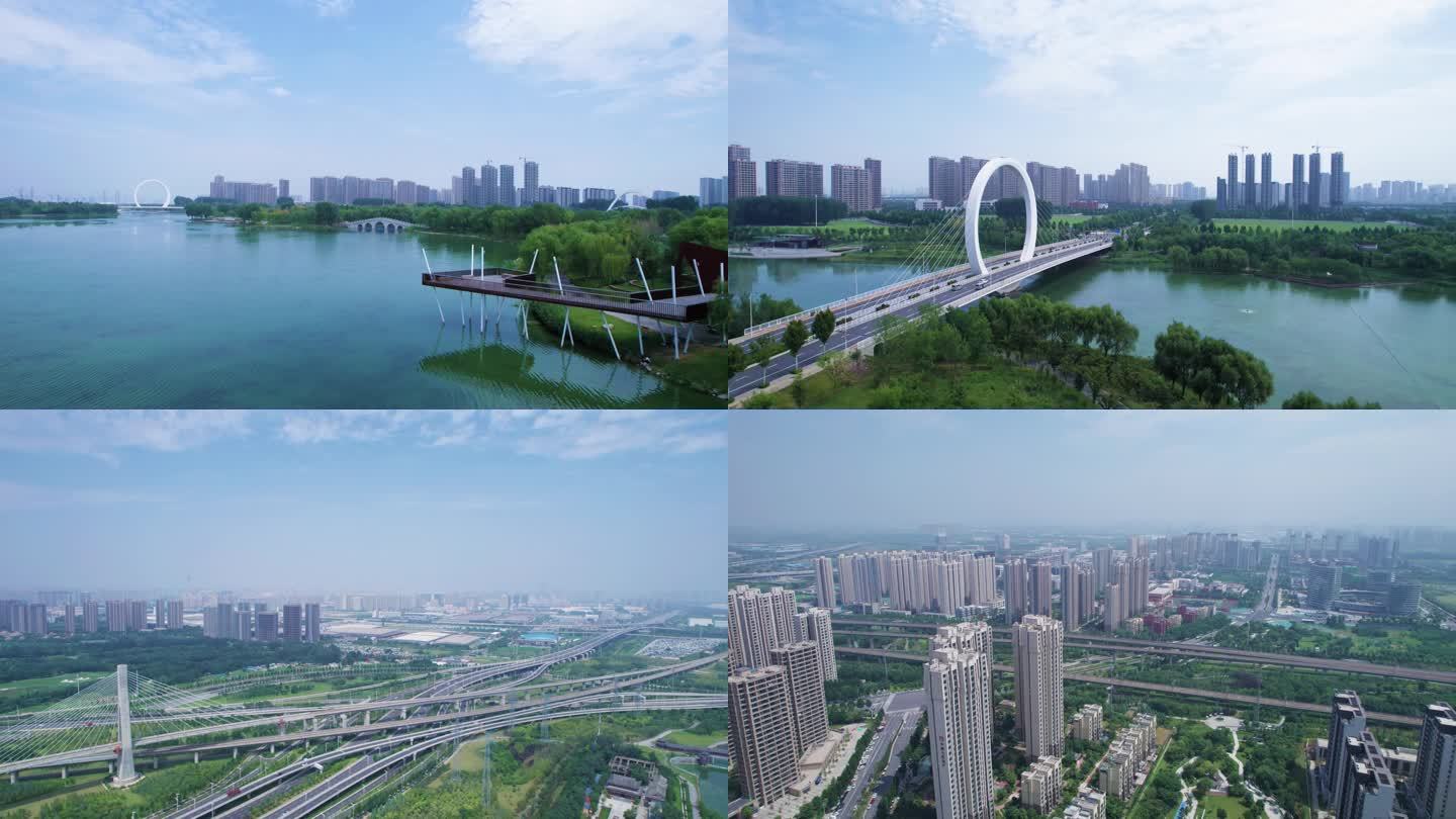 郑州蝶湖公园滨河国际新城戒指桥