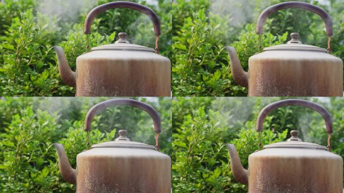 农村小院的烟火气——茶壶水开升格拍摄