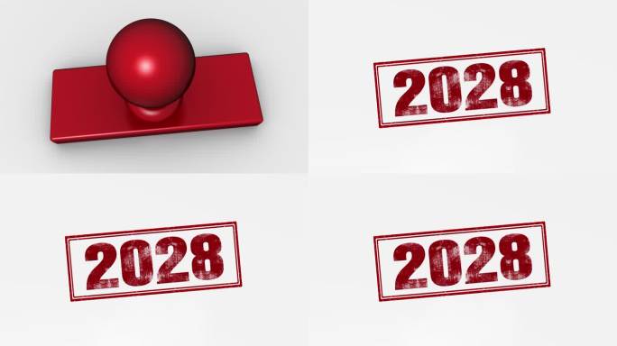 年红色方形盖章