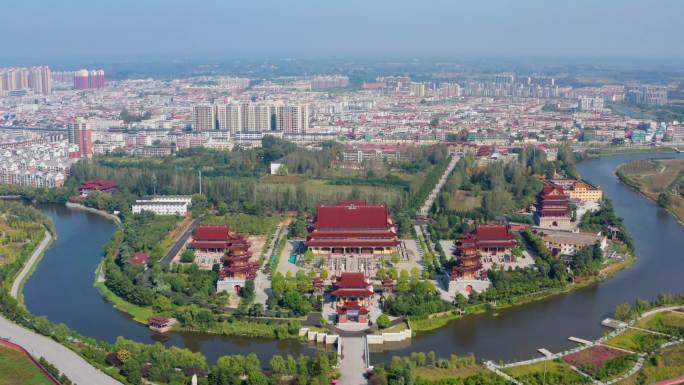 航拍驻马店汝南市南海禅寺