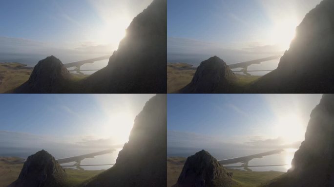 冰岛天空景观的无人机视角