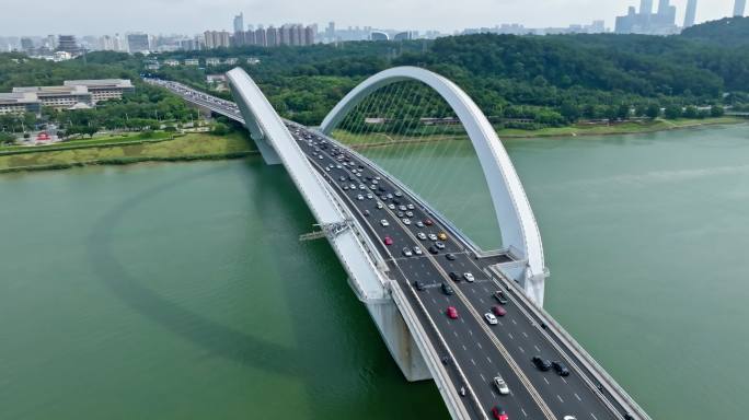 【正版素材】广西南宁大桥航拍0261