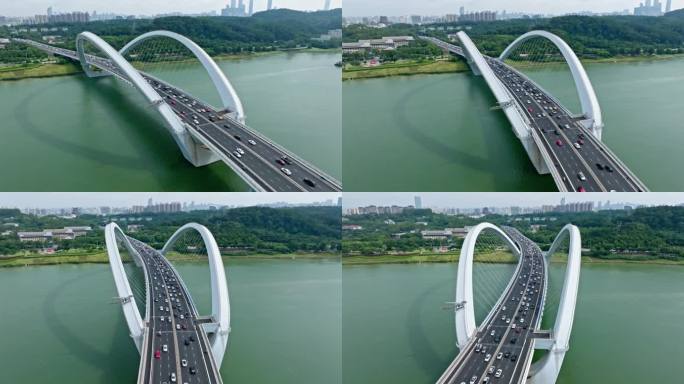 【正版素材】广西南宁大桥航拍0261