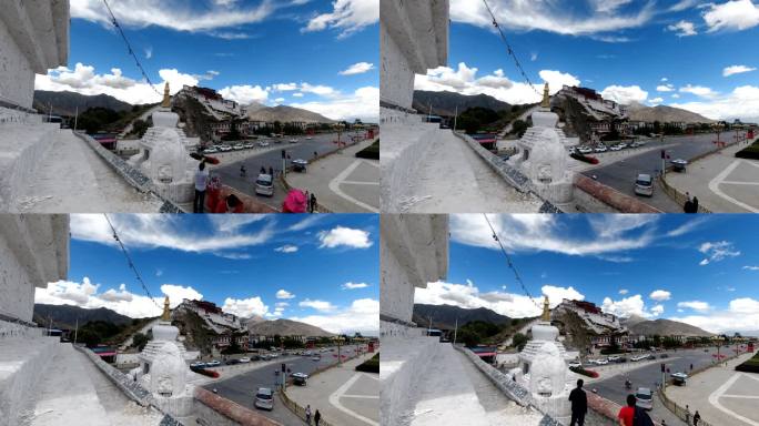 西藏拉萨五十元人民币景点布达拉宫延迟