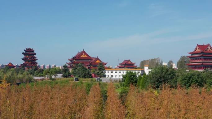 航拍驻马店汝南市南海禅寺