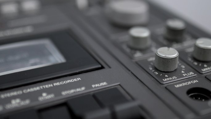 复古表壳播放器磁带录音机老式卡带机打开带