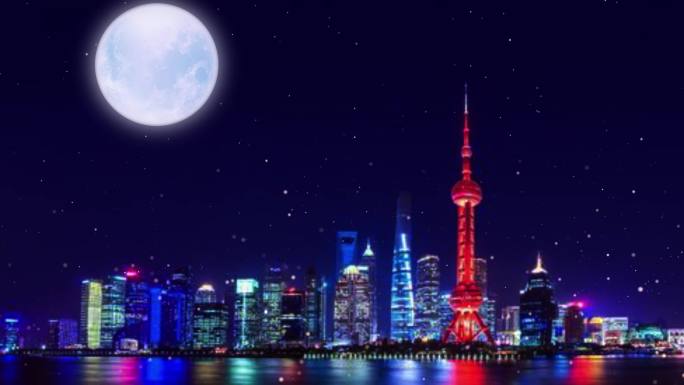 月光下的中国朗诵背景配乐视频