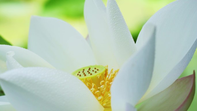 白荷花、莲花特写