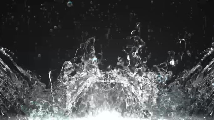 水流体互动气泡光