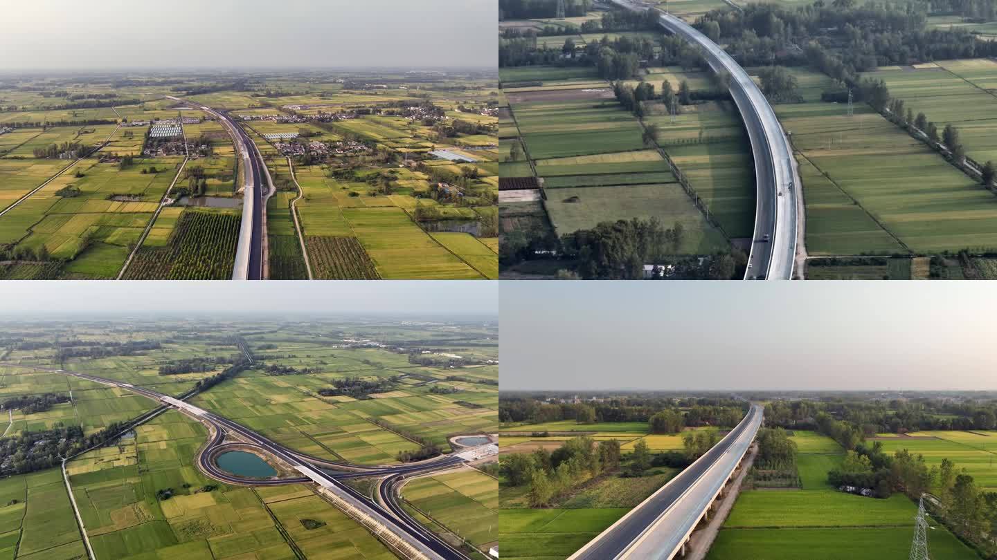 4k航拍高速公路施工建设过程