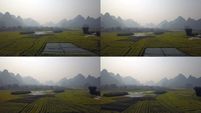 桂林景观鸟瞰图中国风山水桂林风光风景桂林