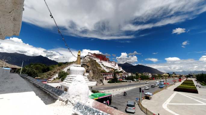 西藏拉萨五十元人民币景点布达拉宫延迟