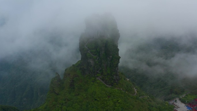 航拍贵州铜仁梵净山