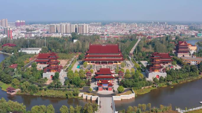 航拍驻马店汝南市南海禅寺