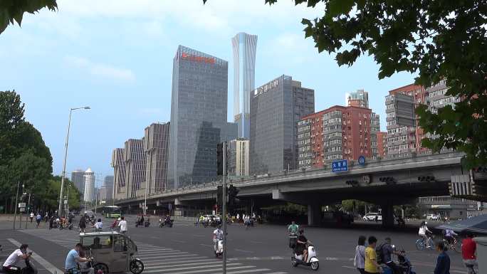 北京大望桥车流中信大厦中国尊金地中心